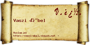 Vaszi Ábel névjegykártya